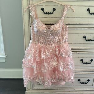 Pink Homecoming/Formal Dress size 12